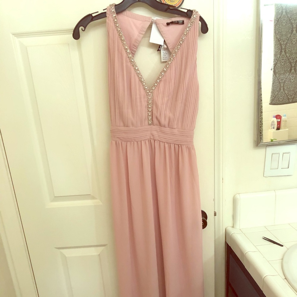 TFNC London blush pink maxi dress